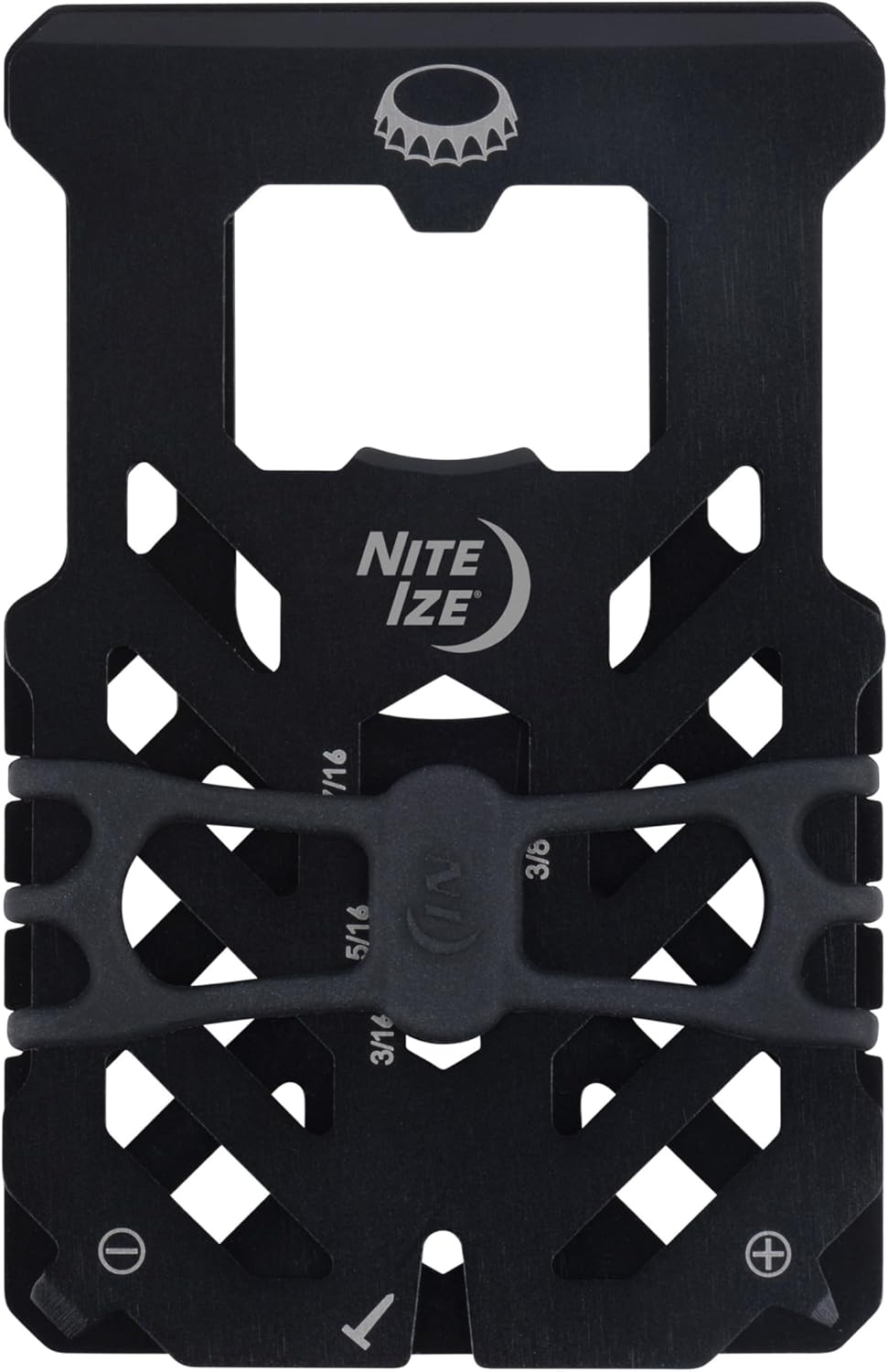 Nite Ize Financial Tool RFID Blocking Wallet - Stainless Steel 10-in-1 Dual-Plated Multi-Tool Wallet