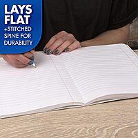 Mead Composition Notebook, College Ruled Paper, 9-3/4" x 7-1/2", 100 Sheets, Black Marble (09932)