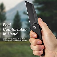 CIVIVI ExOne Folding Pocket Knife, 2.94" Nitro-V Reverse Tanto, G10 Handle