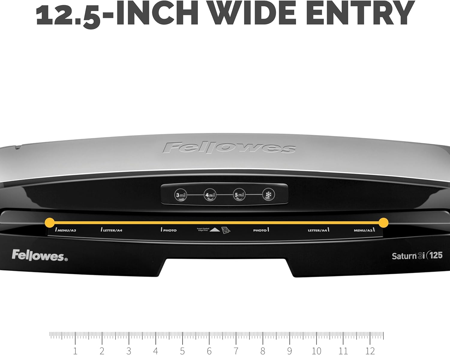 Fellowes Saturn 3i 125 Thermal Laminator Machine for Home or Office with Pouch Starter Kit, 12.5 inch, Fast Warm-Up