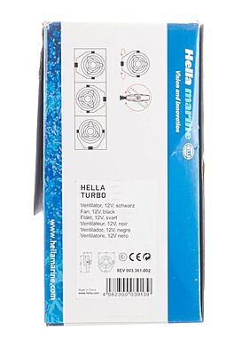 HELLA MARINE 003361002 12V 2-Speed Turbo Fan - Black