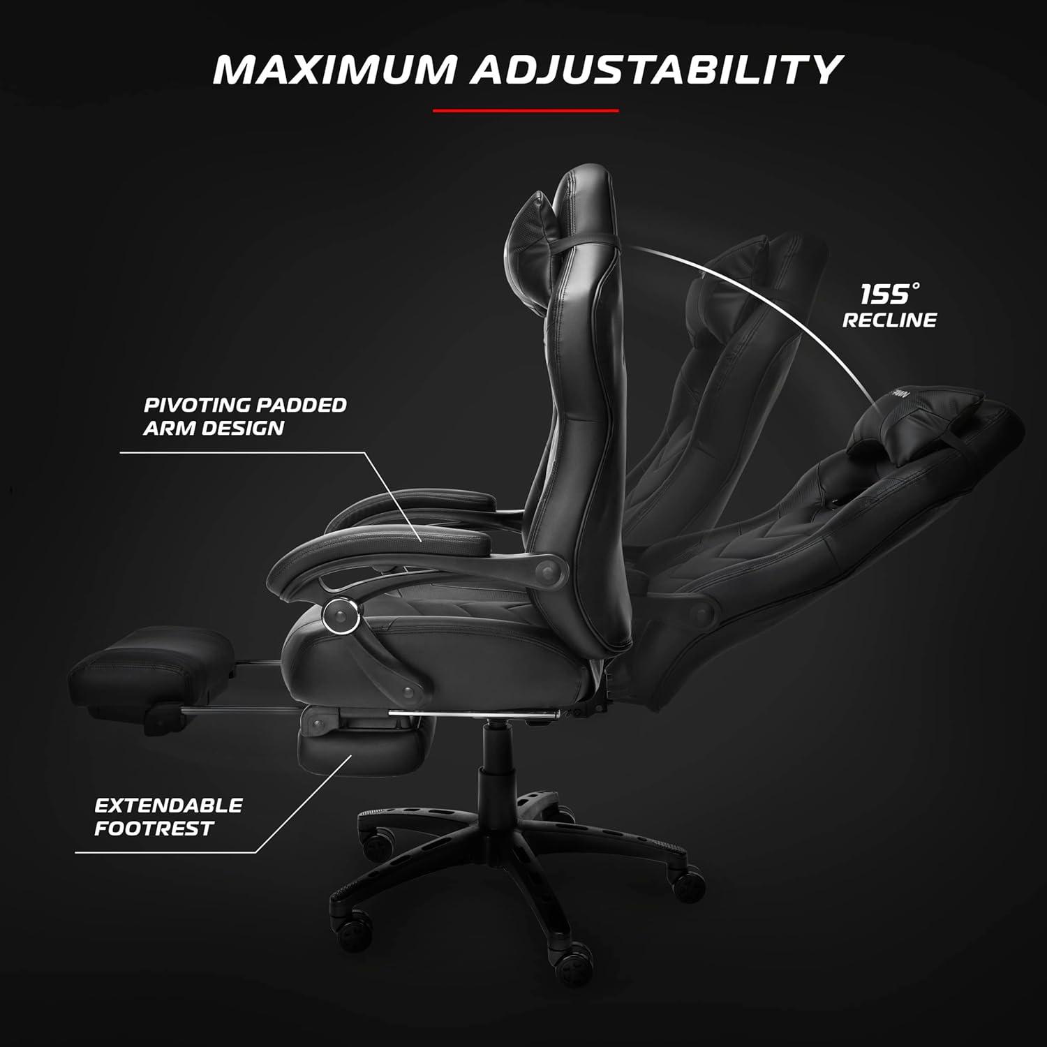 RESPAWN 110 Pro Ergonomic Gaming Chair with Footrest