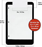 SAUNDERS Letter Antimicrobial Clipboard with Low-Profile Clip