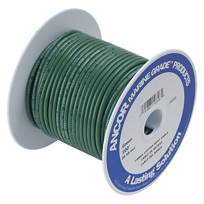 Ancor 104310 Marine Grade Electrical Primary Tinned Copper Boat Wiring (14-Gauge, Green, 100-Feet)