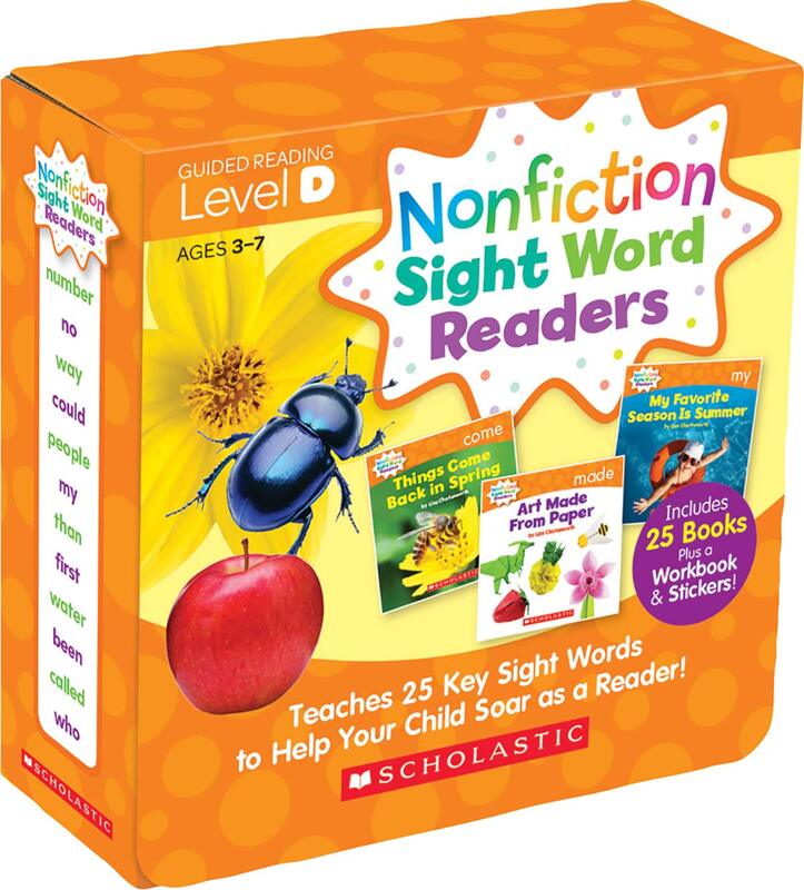 Scholastic Teacher Resources Nonfiction Sight Word Readers Parent Pack, Level D, Pre-K To 1st Grade