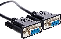 StarTech.com 1m Black DB9 RS232 Serial Null Modem Cable F/F - DB9 Female to Female - 9 pin RS232 Null Modem Cable - SCNM9FF1MBK