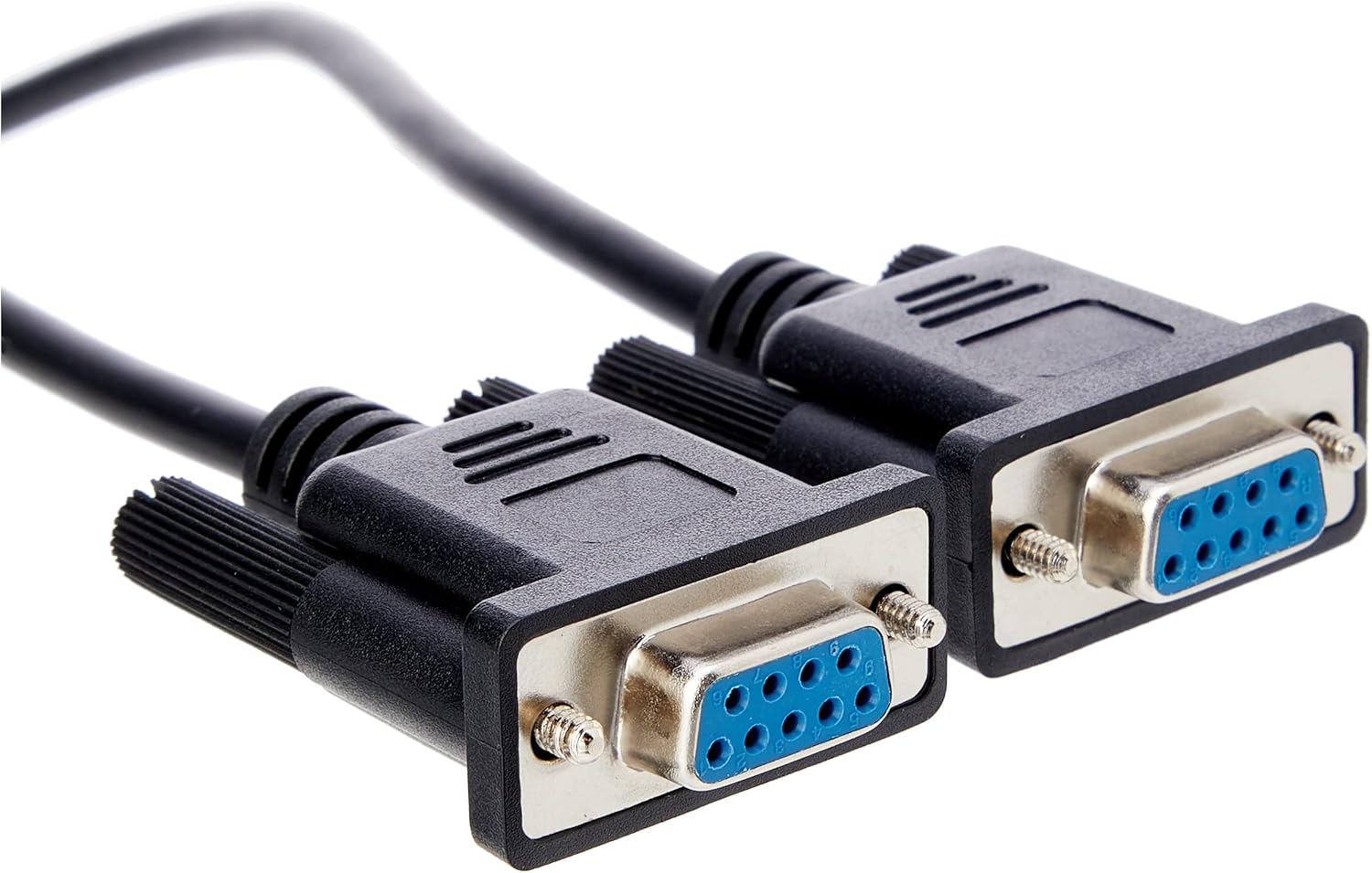 StarTech.com 1m Black DB9 RS232 Serial Null Modem Cable F/F - DB9 Female to Female - 9 pin RS232 Null Modem Cable