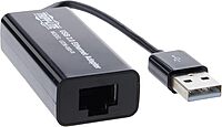 Tripp Lite USB 2.0 Hi-Speed to Ethernet NIC Network Adapter, 10/100 Mbps (U236-000-R), Black