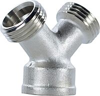Certified Appliance Accessories Wye Fitting - 3in - Silver, Nickel - Nickel Plated Brass