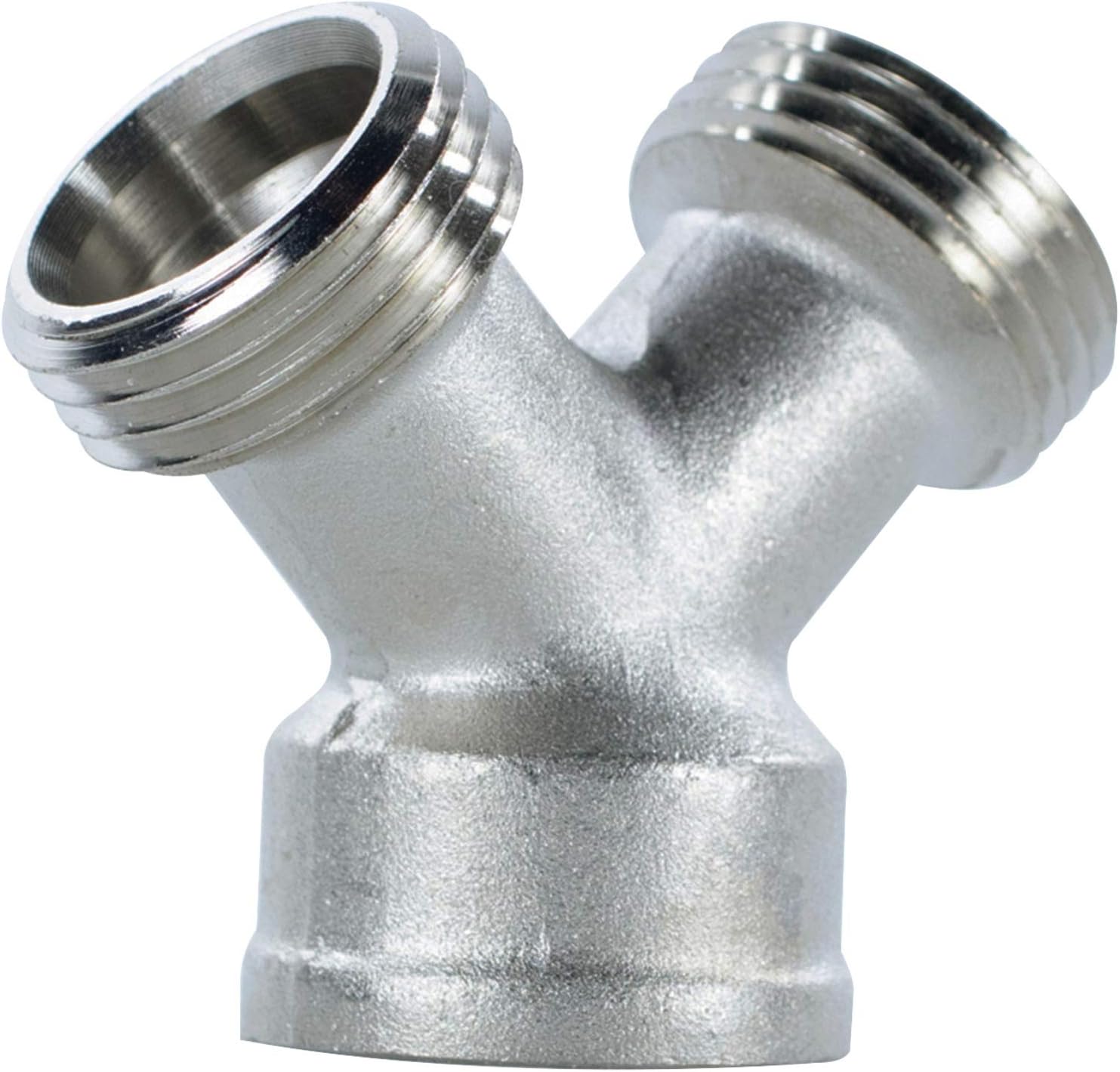 Certified Appliance Accessories Wye Fitting - 3in - Silver, Nickel - Nickel Plated Brass