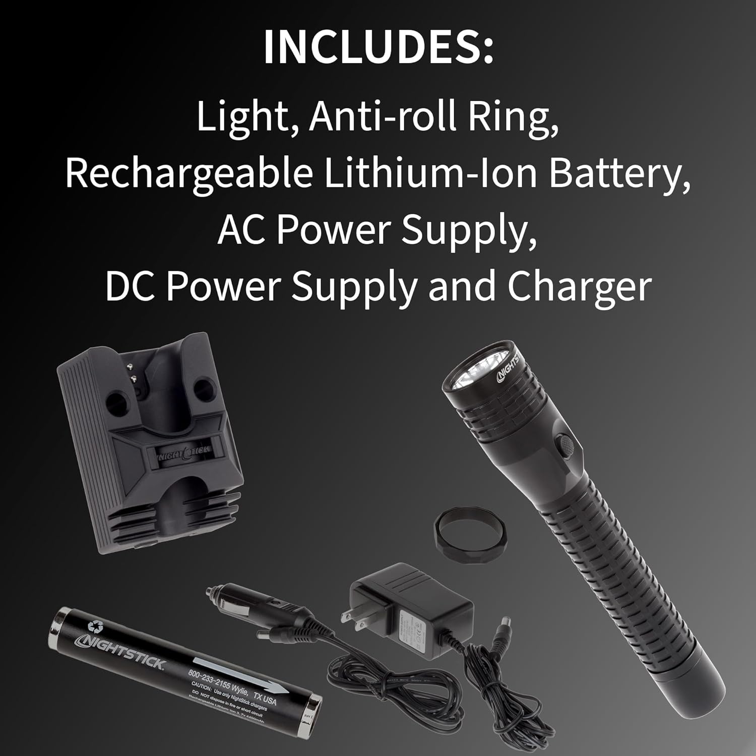 Nightstick NSR-9614XL Metal Rechargeable Duty/Personal-Size Flashlight,Black