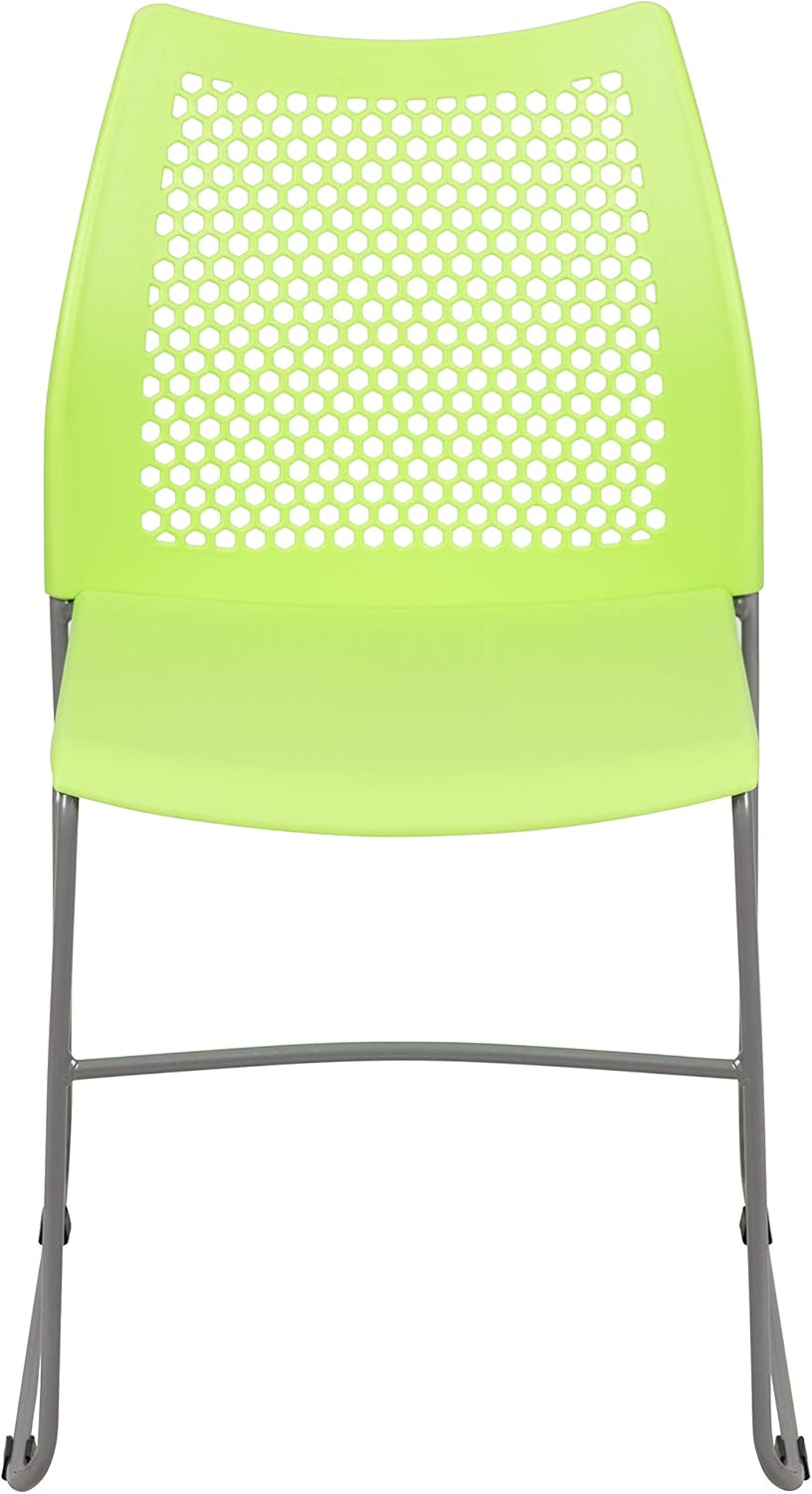 Flash Furniture HERCULES Series 661 lb Capacity Stack Chair with Air-Vent Back and Sled Base