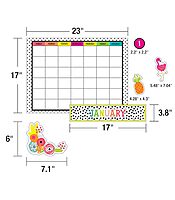 Schoolgirl Style Simply Stylish Tropical 92-Piece Calendar Bulletin Board Set for Classroom