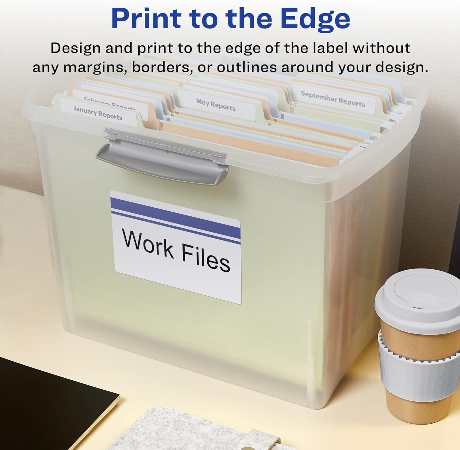 Avery Durable Removable Rectangle Labels, Sure Feed Technology, 3" x 5", Matte White Film, Water-Resistant, Print-to-the-Edge