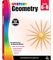 Spectrum Grades 6-8 Geometry Math Workbook, Mathematics Book for Kids Ages 11 to 14 Covering Geometric Shapes, Perimeter