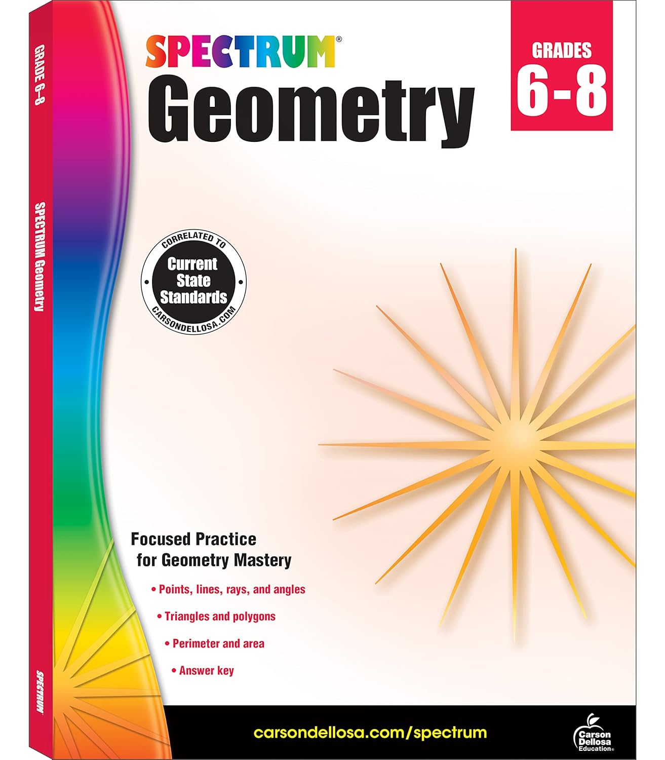 Spectrum Grades 6-8 Geometry Math Workbook, Mathematics Book for Kids Ages 11 to 14 Covering Geometric Shapes, Perimeter