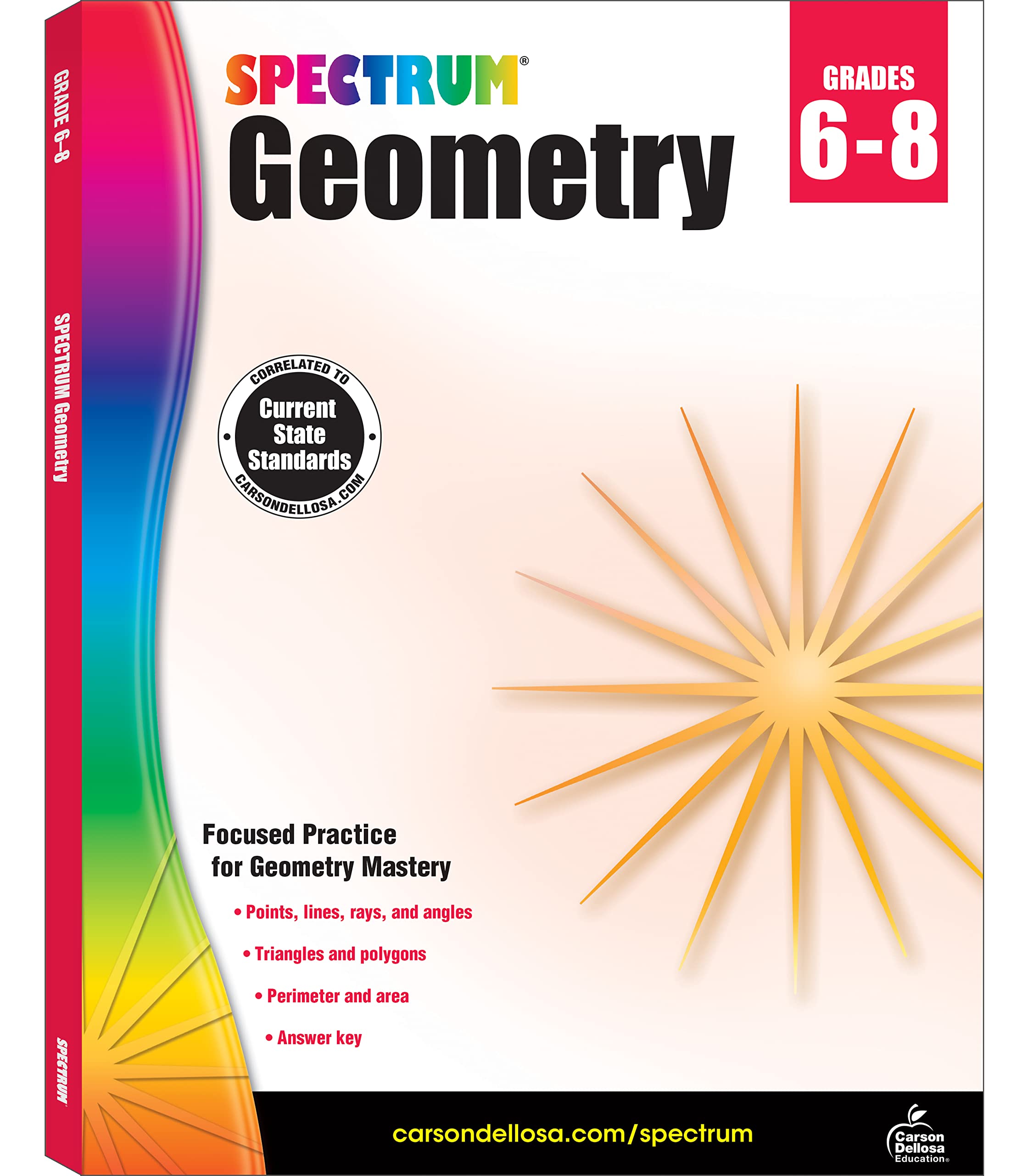 Spectrum Grades 6-8 Geometry Math Workbook, Mathematics Book for Kids Ages 11 to 14 Covering Geometric Shapes, Perimeter