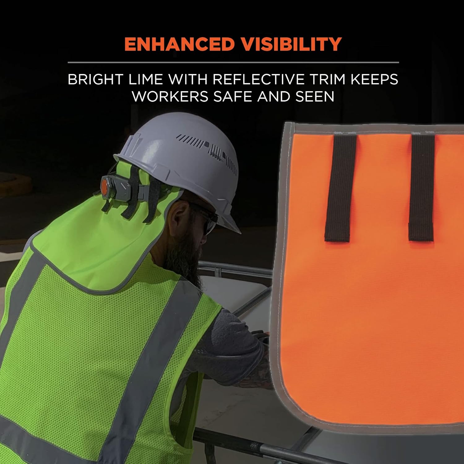 Ergodyne GloWear 8006 Hi-Vis Hard Hat Neck Shade