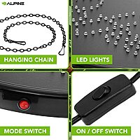 Alpine Industries LED Coffee Sign - High Visibility Tempered Glass Signage - Noticeable Design for Business & Retail Stores Oval (23" x 14")