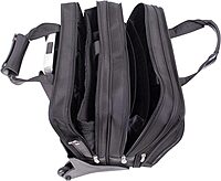 McKLEIN 17" Nylon Patented Detachable -Wheeled Laptop Overnight with Removable Briefcase- CHICAGO Black