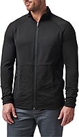 5.11 Tactical Men's Stratos Full Zip Jacket - High-Performance, Chin Guard - One Size Black