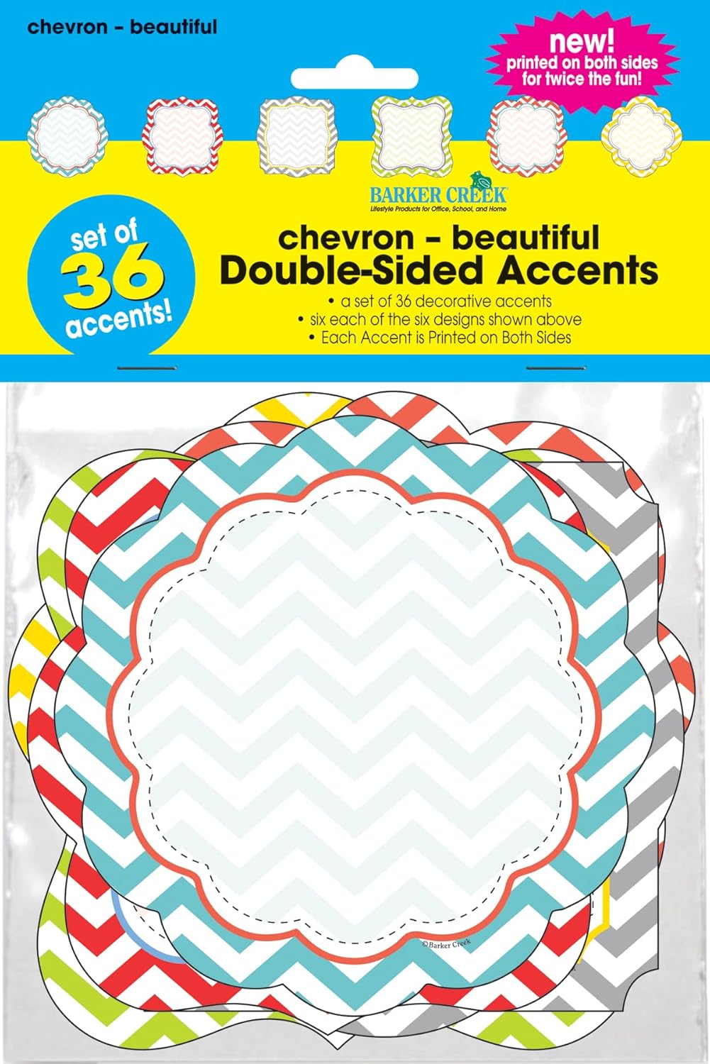 Barker Creek Double-Sided Die-Cut Accents Card Stock Cut-Outs