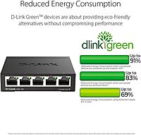 D-Link Gigabit Unmanaged Metal Fan-Free Desktop/Wall-Mount Switch