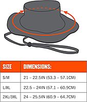 Ergodyne GloWear 8935 Hi-Vis Ranger Sun Hat