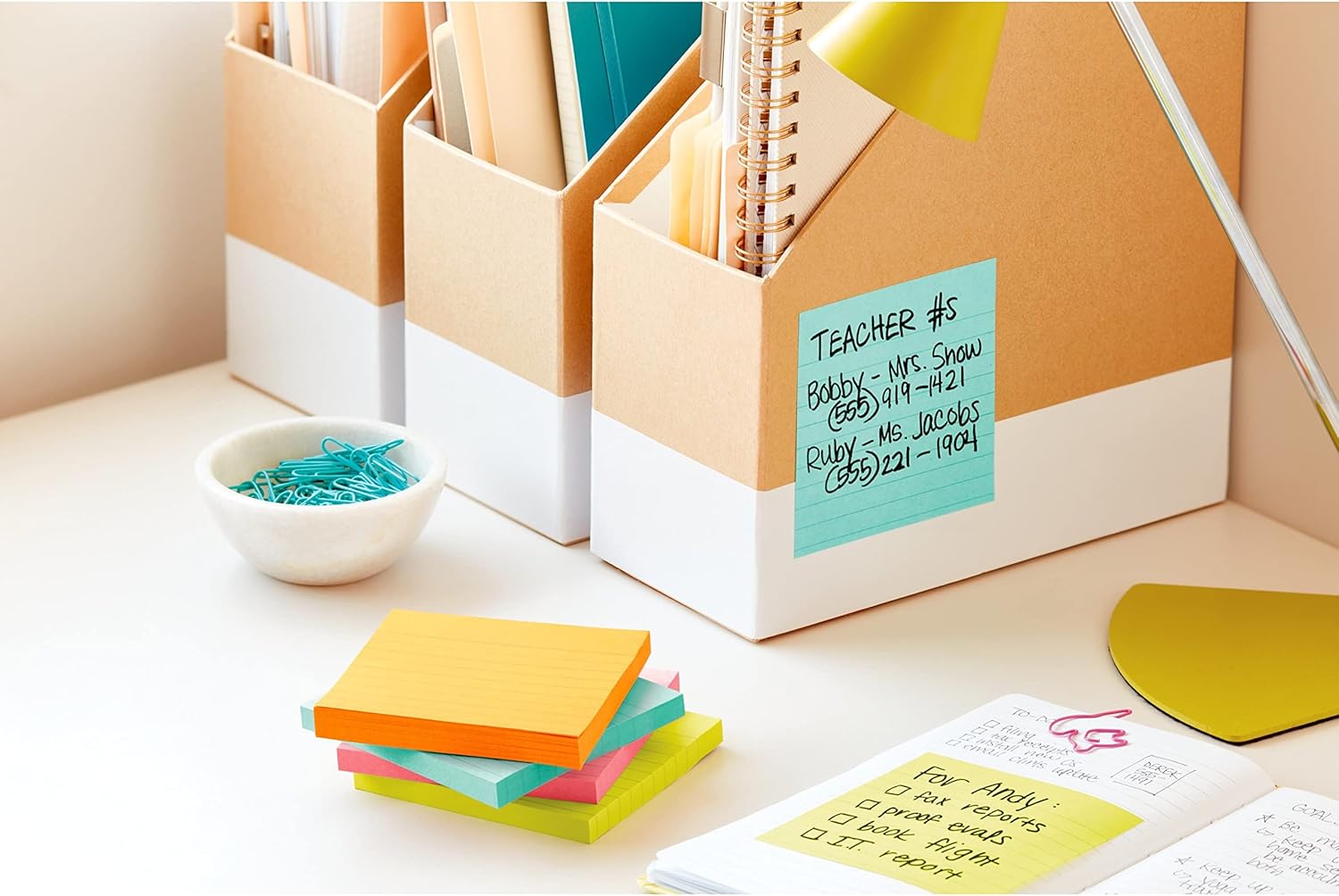 Post-it Super Sticky Notes, 4x4 in, 6 Pads, 2X The Sticking Power, Supernova Neons, Bright Colors