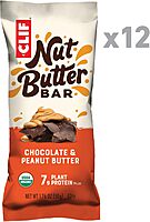 Clif Bar - Nut Butter Bar - Organic Snack Bars - Chocolate Peanut Butter - Organic - Plant Protein