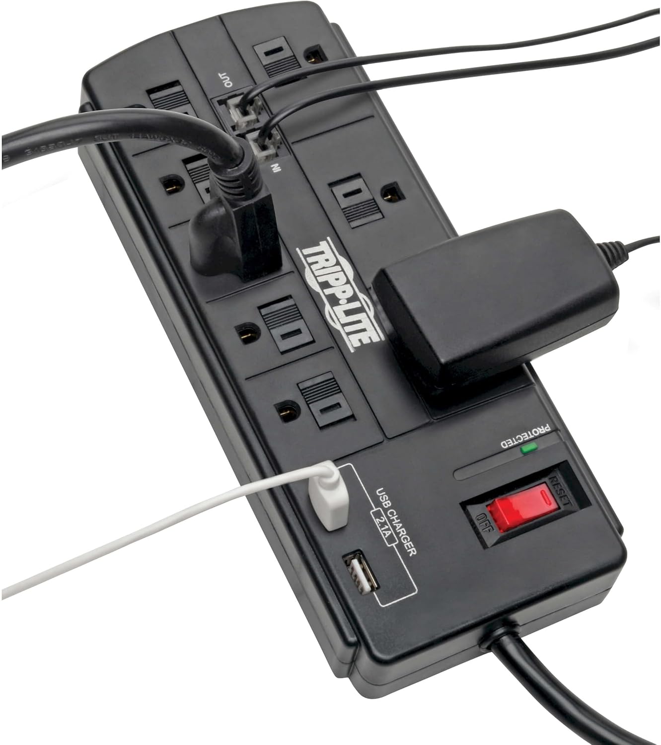 Tripp Lite Surge Protector Power Strip with USB Charging