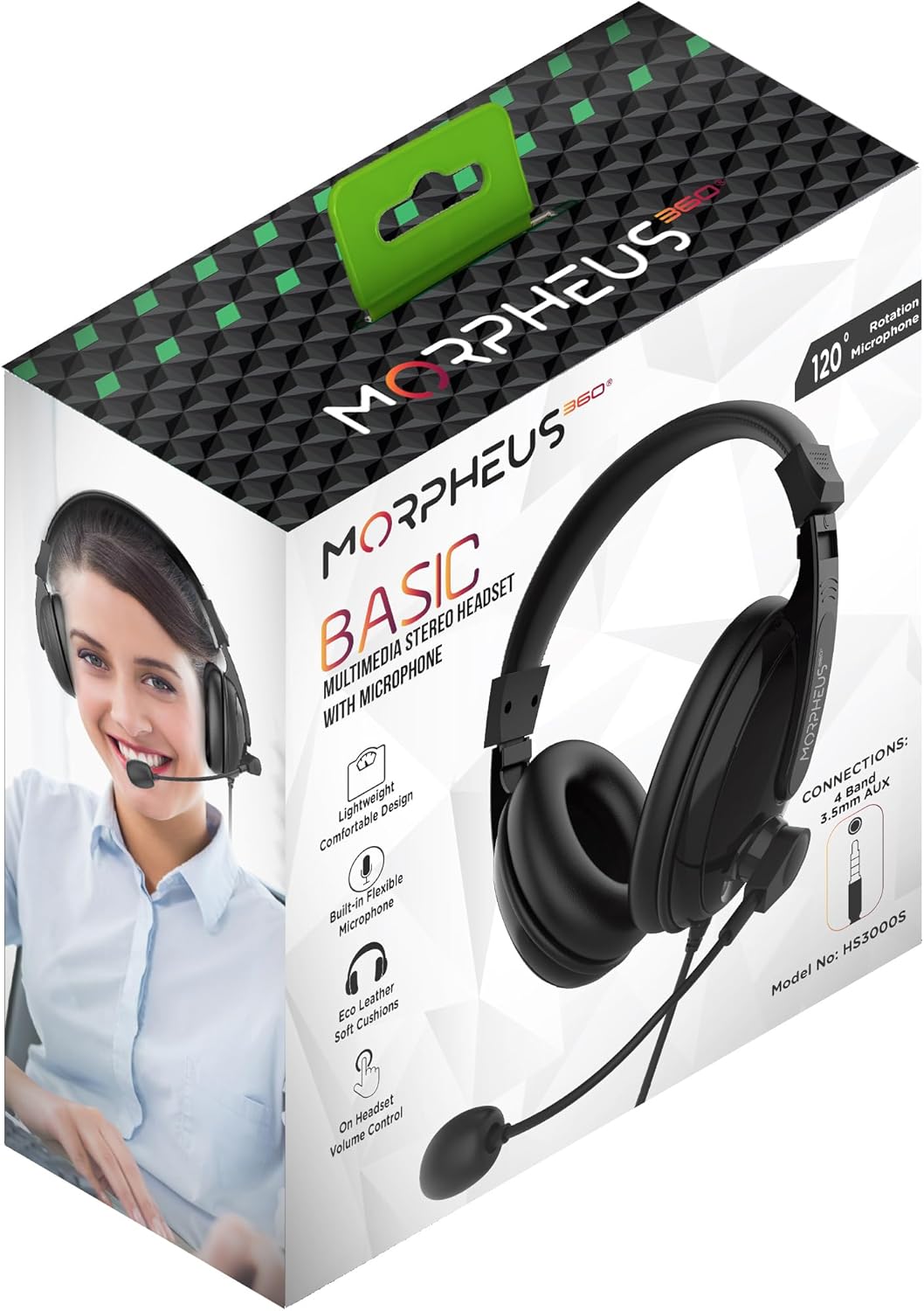 Morpheus 360 Basic Multimedia Stereo Headset - Adjustable Microphone - Lightweight Comfortable Design