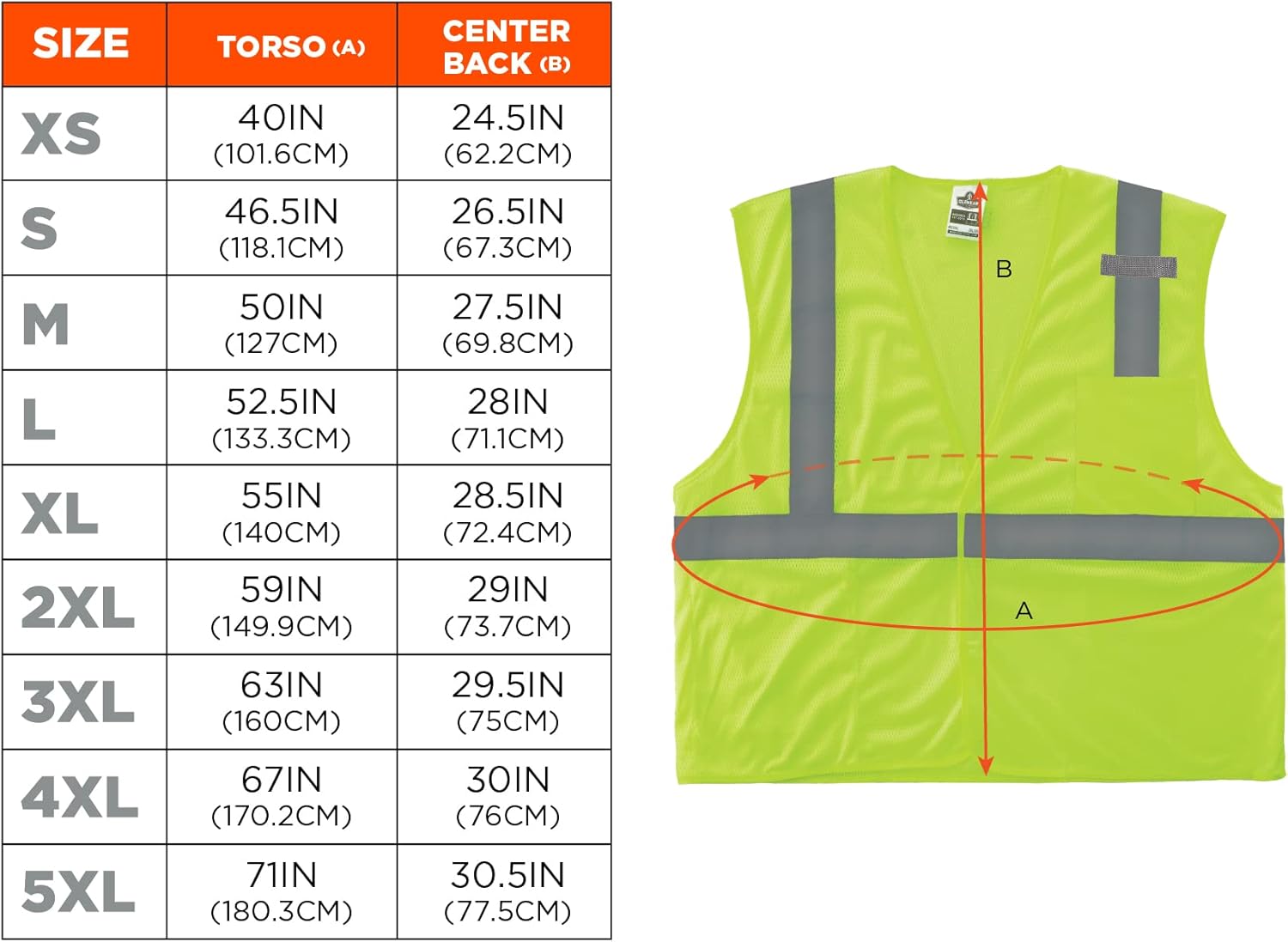 Ergodyne GloWear 8210HL Mesh Hi-Vis Safety Vest, Hook & Loop