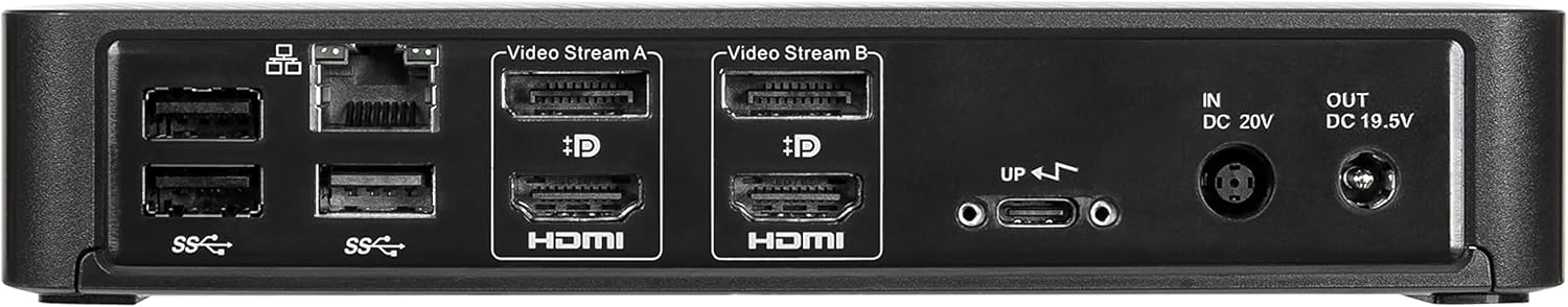 Targus USB C Docking Station Universal DV4K, USB C Laptop Docking Station Dual Monitor 2 HDMI, with Legacy Host Power Kit