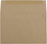 JAM PAPER Booklet Invitation Envelopes, Brown Kraft, Recycled