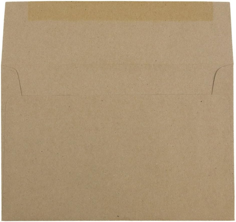 JAM PAPER Booklet Invitation Envelopes, Brown Kraft, Recycled
