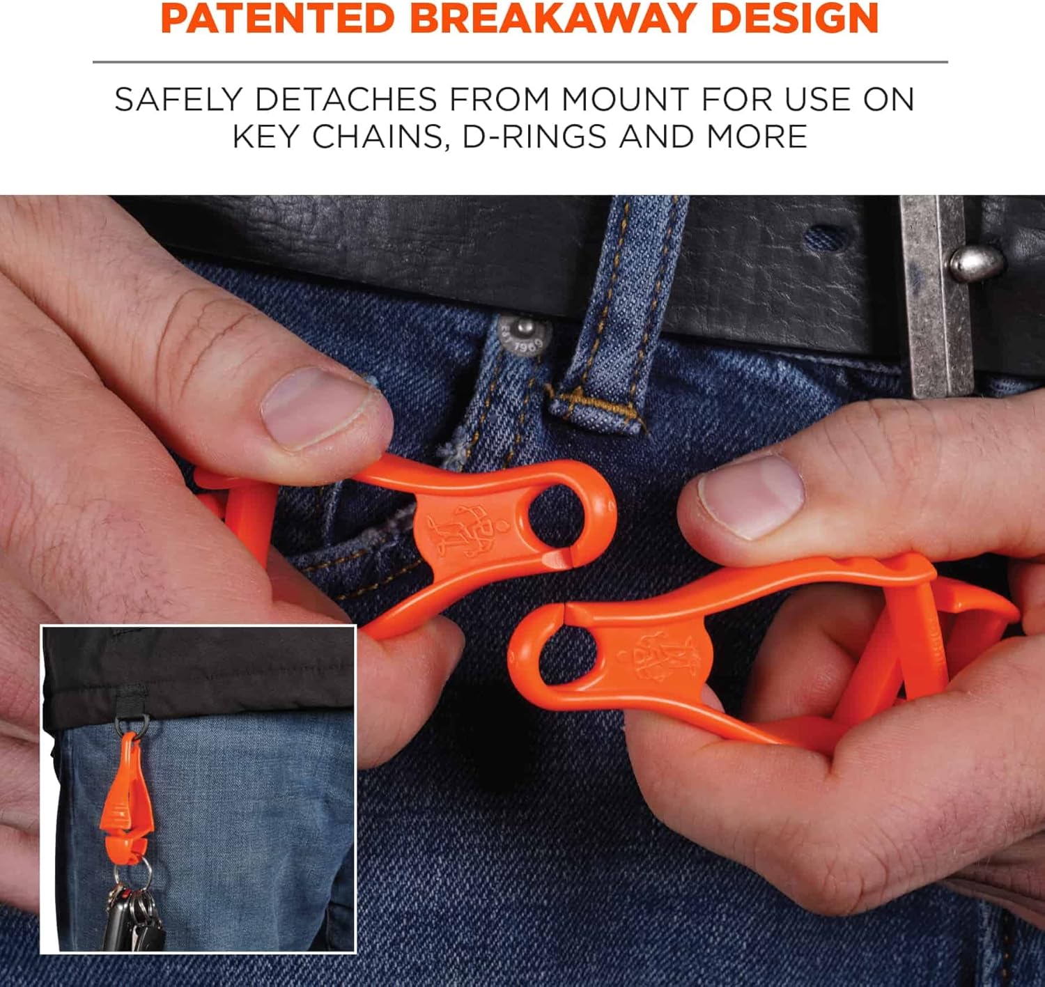 ERGODYNE Squids 3400 Glove Clip Holder with Dual Clips