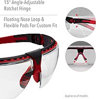 Uvex Honeywell Avatar Safety Glasses Black Frame with Clear Lens & Anti-Scratch Hardcoat (S2850)