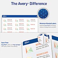 Avery Easy Peel Printable Address Labels with Sure Feed, 1" x 2-5/8" Customizable Stickers, White, 3,000 Blank Mailing Labels, Great for Mailing, Shipping, and More (5160) 3,000 labels