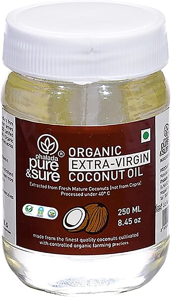PURE&SURE - ORGANIC EXTRA VIRGIN COCONUT OIL 250 ML