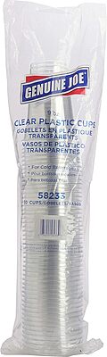 Genuine Joe Cold Beverage Cup, 9oz, Plastic, Clear, 50 Count 50 Count (Pack of 1)