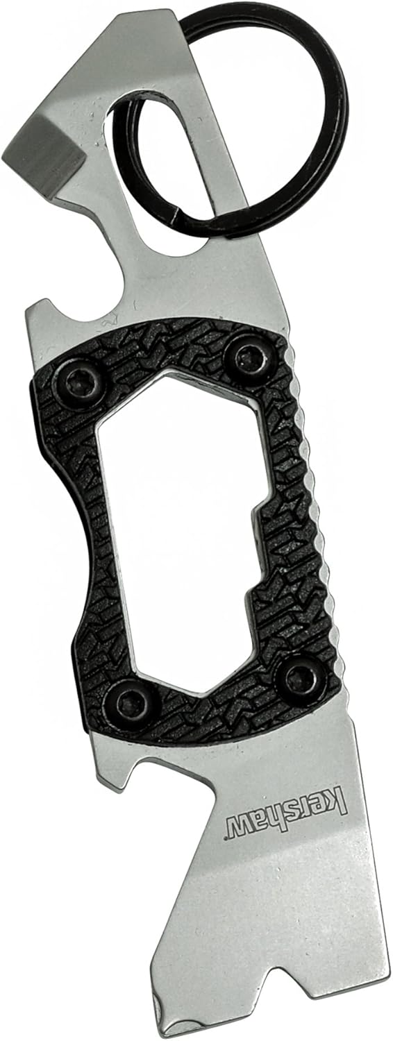 Kershaw PT-2 Compact Keychain Pry Tool (8810X); Features Bottle Opener, Two Screwdriver Tips, Pry Bar, Wire Scraper