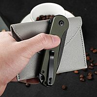 CIVIVI Elementum II Pocket Folding Knife 2.96in Blade Button Lock Deep-Carry Clip