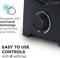 Commercial Chef 2-Slice Toaster, 6-1/2inH x 9-7/8inW x 5-13/16inD, Black