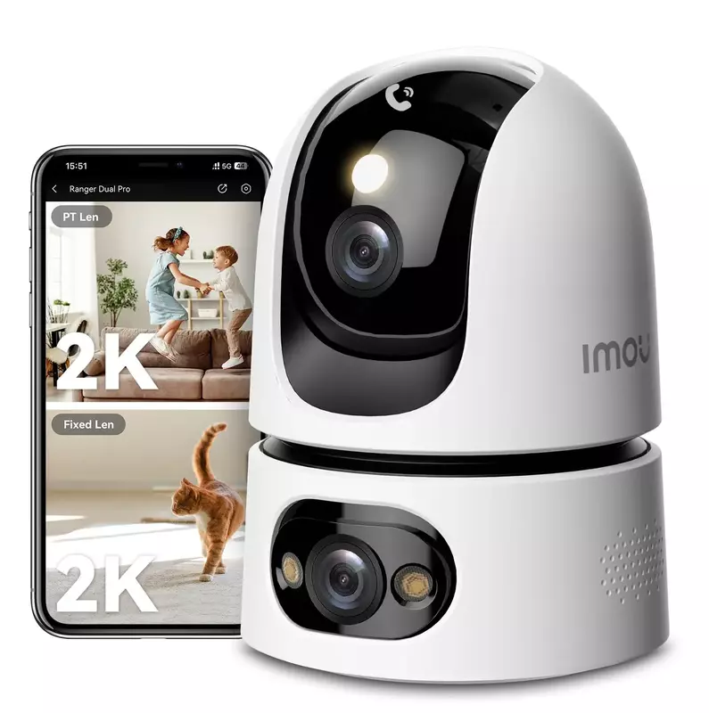 IMOU Ranger Dual Pro 6MP Indoor Wi-Fi Security Camera 360 Pan Tilt Dual Lens Ultra HD Night Vision IPC-S20EP-6M0S