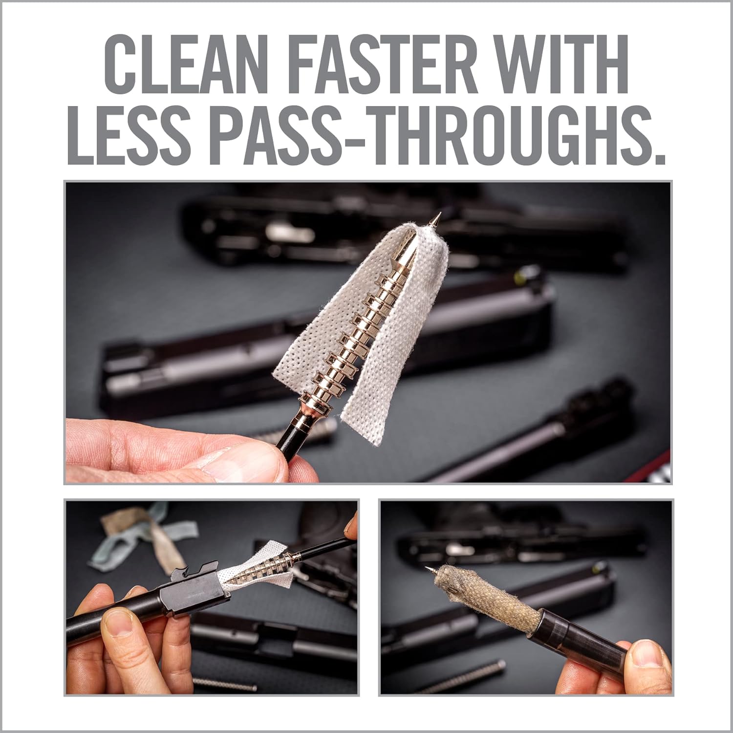 REAL AVID Bore-Max Speed Jag and 25 Patches Gun Cleaning Set