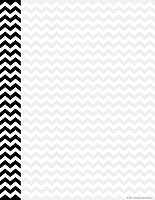 Barker Creek Designer Computer Paper, Black Chevron, 8.5” x 11”, Decorative Printer Paper, Stationery, 50 Sheets per Pkg