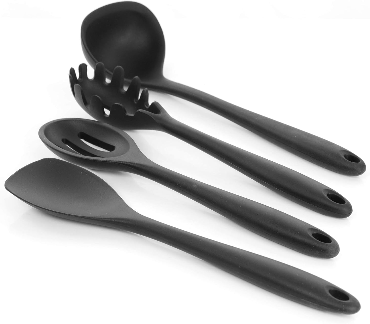 MegaChef Silicone Cooking Utensils, Black, Set Of 12 Utensils