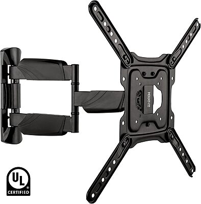 Mount-It! UL Certified Full Motion TV Wall Mount for Most 32-55 Inch Flat Screen TVs, Articulating TV Bracket Max VESA 400x400, Holds up to 308 lbs, Swivel and Tilt Bracket for 32, 42, 55 inch