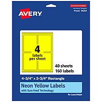 AVERY Printable Rectangle Labels, Sure Feed Technology